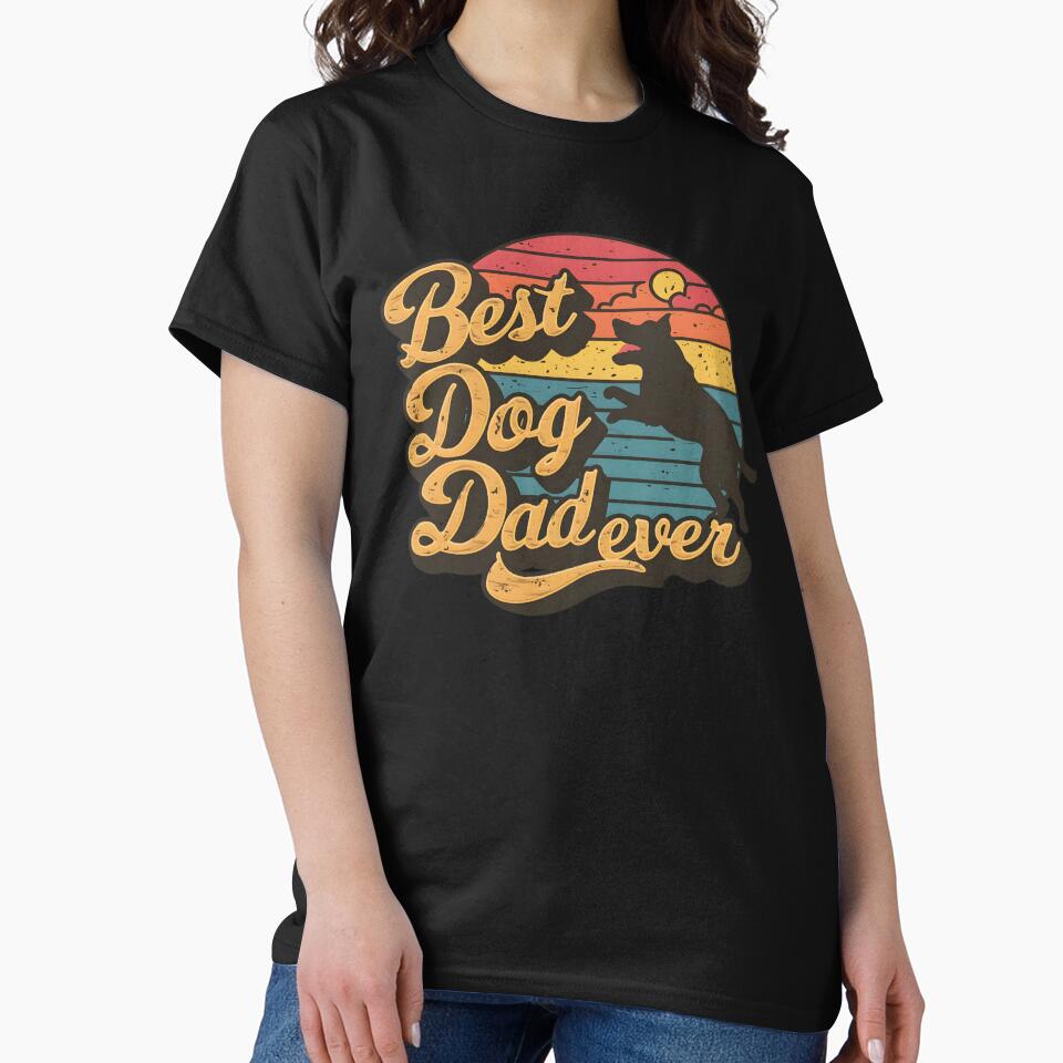 Vintage Best Dog Dad Ever Funny Father's Day by cimibaka25 T-Shirts, Hoodie, Sweatshirt | BlankRebels.com (Image 2)