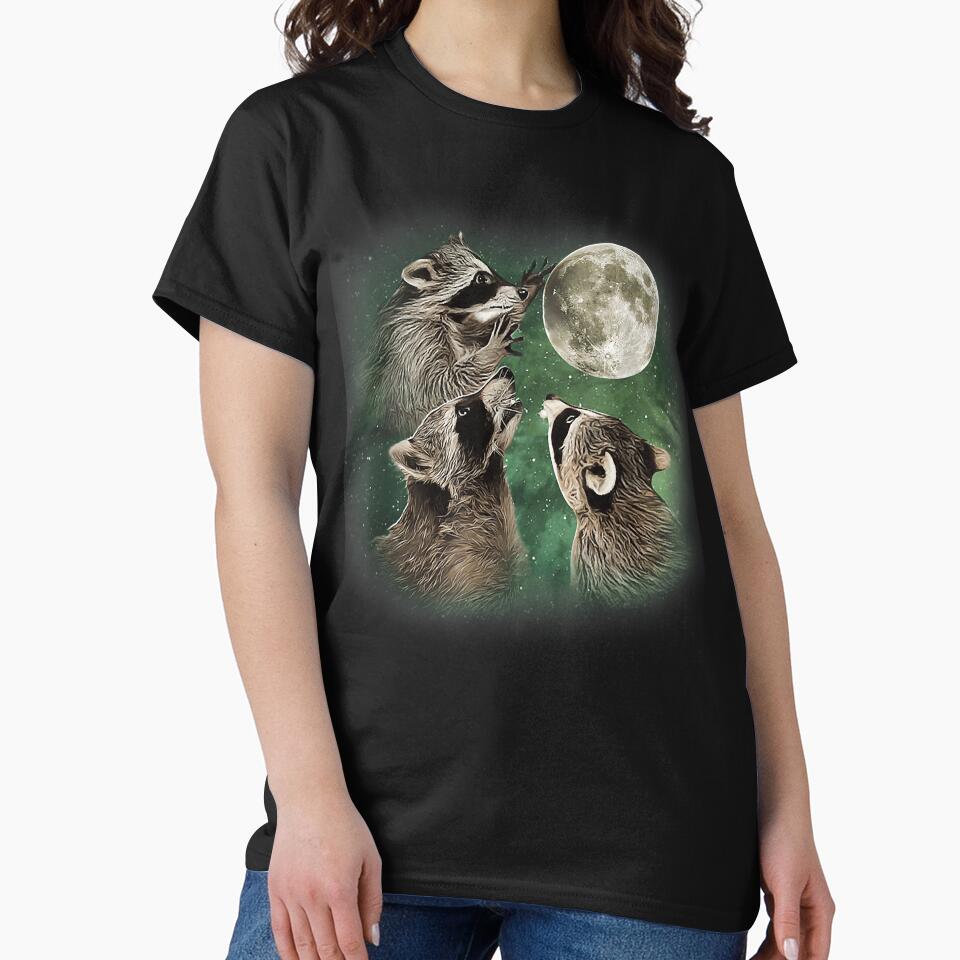 Three Raccoon and Moons by karatedo240522 T-Shirts, Hoodie, Sweatshirt | BlankRebels.com (Image 2)