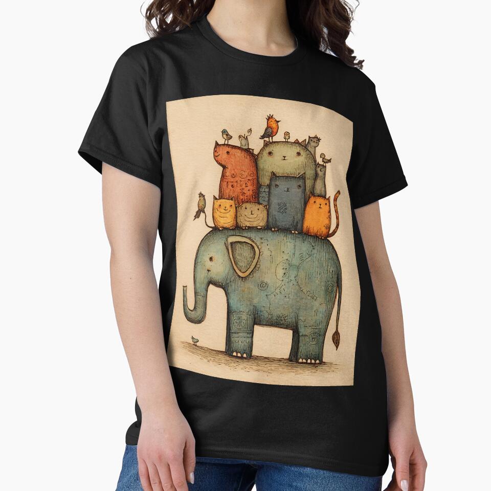 Funny Animal Doodle Art by bapupa T-Shirts, Hoodie, Sweatshirt | BlankRebels.com (Image 2)