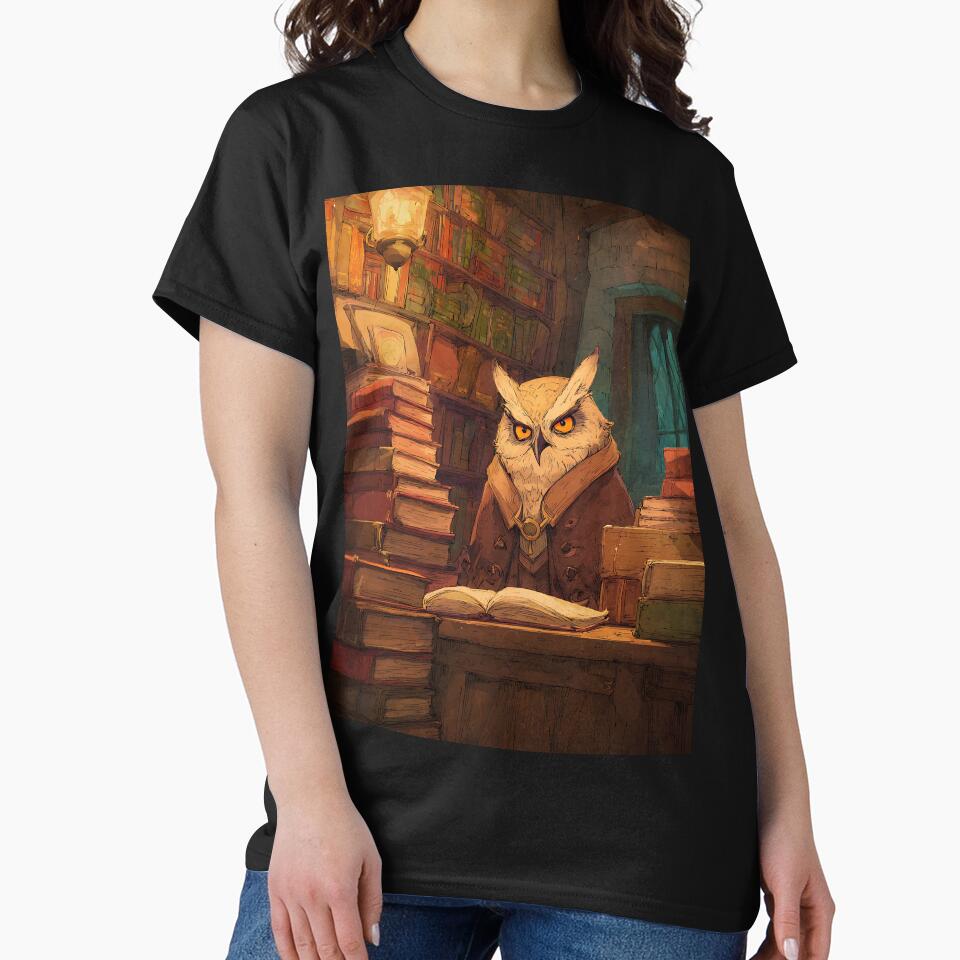 Cottagecore Art: Owl's Antique Bookstore by bapupa T-Shirts, Hoodie, Sweatshirt | BlankRebels.com (Image 2)