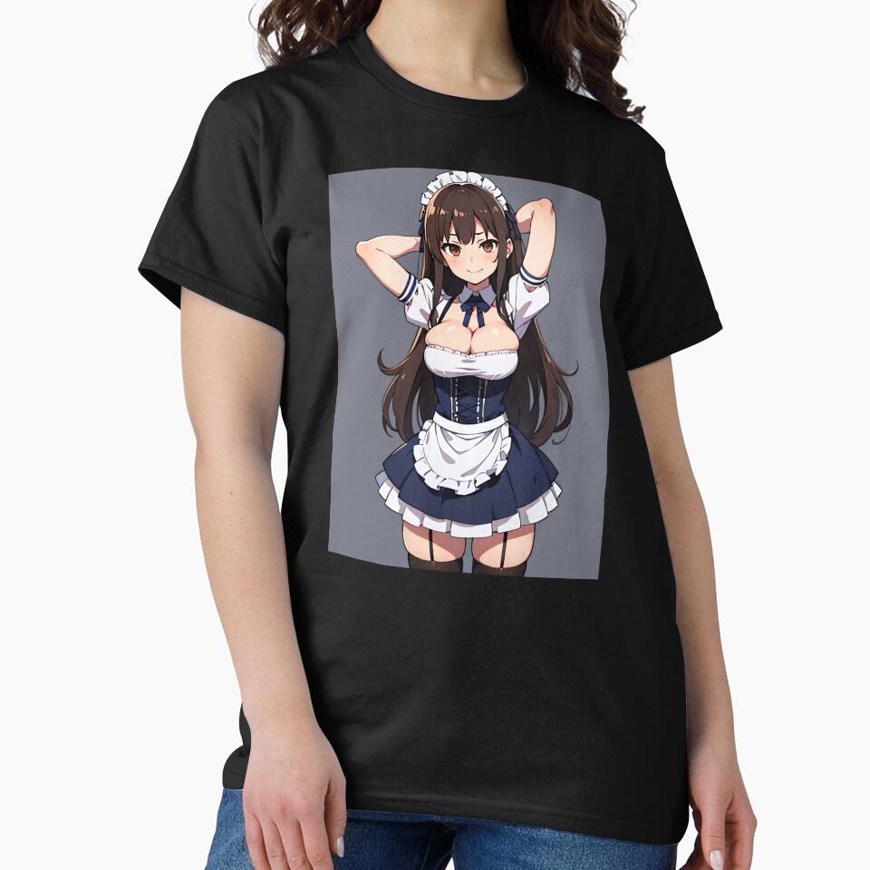 Classic Brown Hair Maid Waifu by EnchantedAnime T-Shirts, Hoodie, Sweatshirt | BlankRebels.com (Image 2)