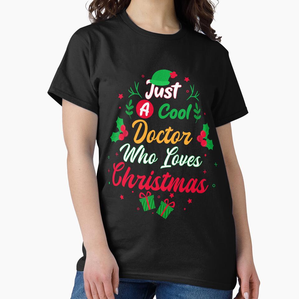 Just a Cool Doctor Who Loves Christmas - Gift by yeknow T-Shirts, Hoodie, Sweatshirt | BlankRebels.com (Image 2)