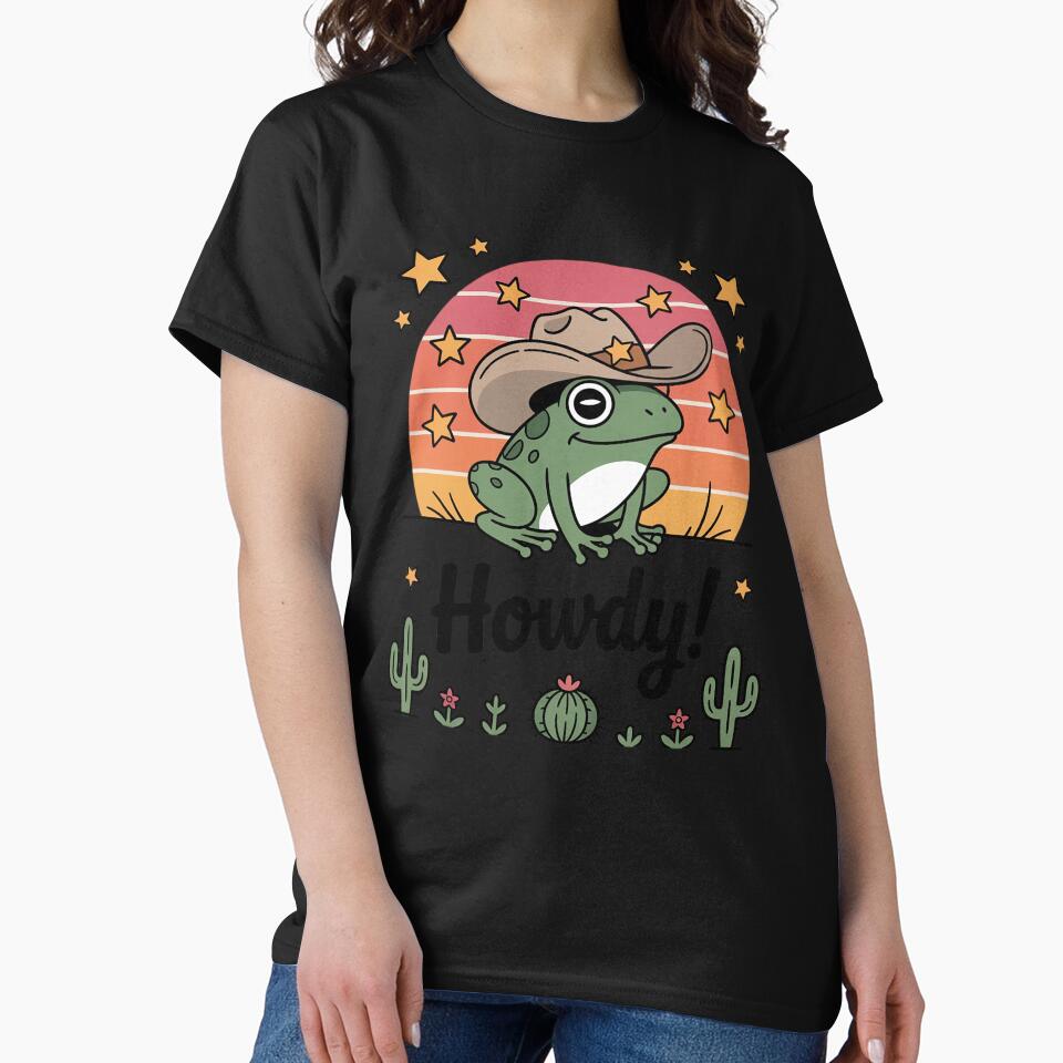 Howdy Frog, Meme Frog Funny, Frog Meme by RuthGAArt T-Shirts, Hoodie, Sweatshirt | BlankRebels.com (Image 2)