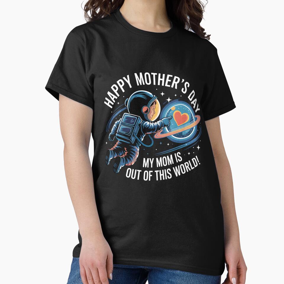 Happy Mothers Day Astronaut Boys Space Toddler Kids Mom by clothesy7 T-Shirts, Hoodie, Sweatshirt | BlankRebels.com (Image 2)