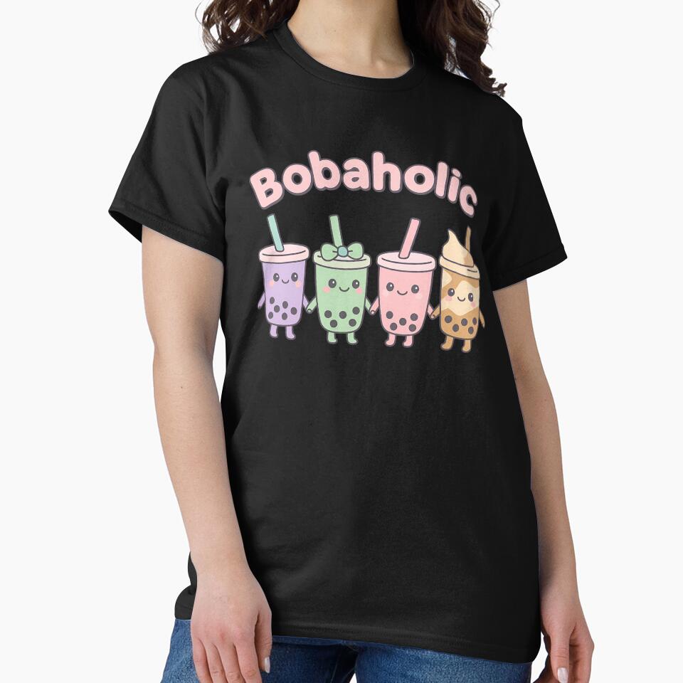 Bobaholic Kawaii Boba Tea Clipart by scanusha1979 T-Shirts, Hoodie, Sweatshirt | BlankRebels.com (Image 2)