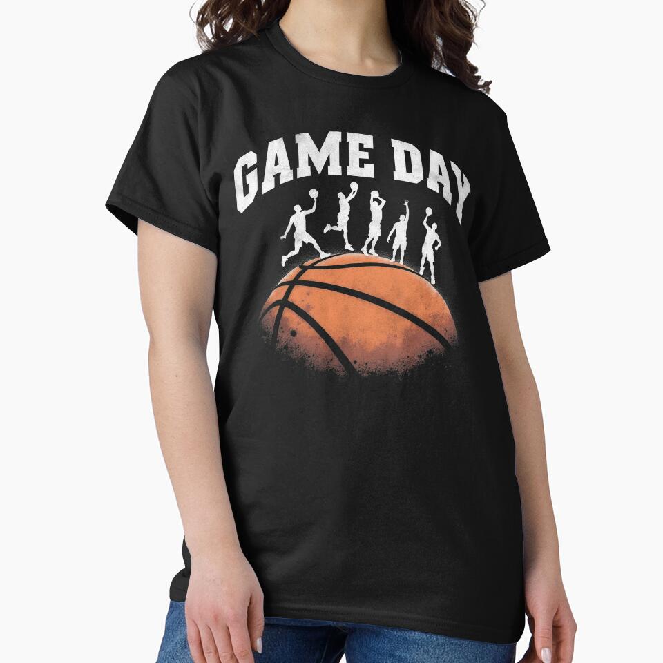 Vintage Basketball Game Day by Topmaxdesign T-Shirts, Hoodie, Sweatshirt | BlankRebels.com (Image 2)