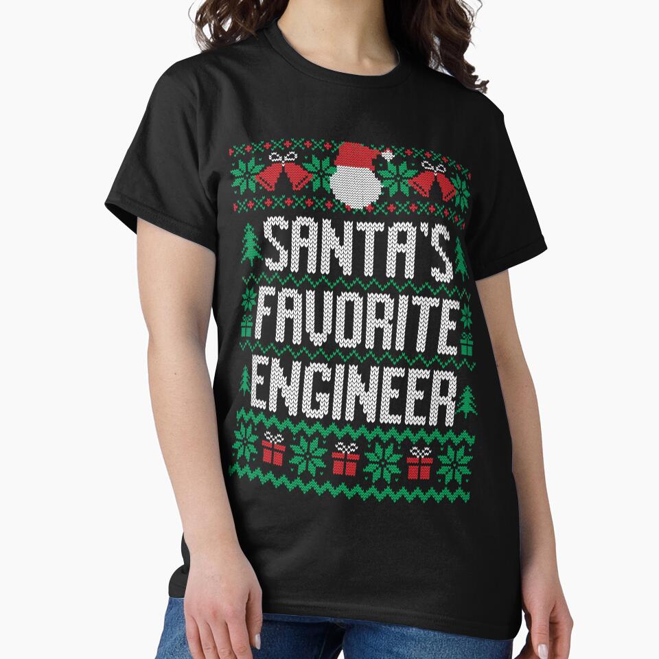 Santa's Favorite Engineer by Americandude T-Shirts, Hoodie, Sweatshirt | BlankRebels.com (Image 2)