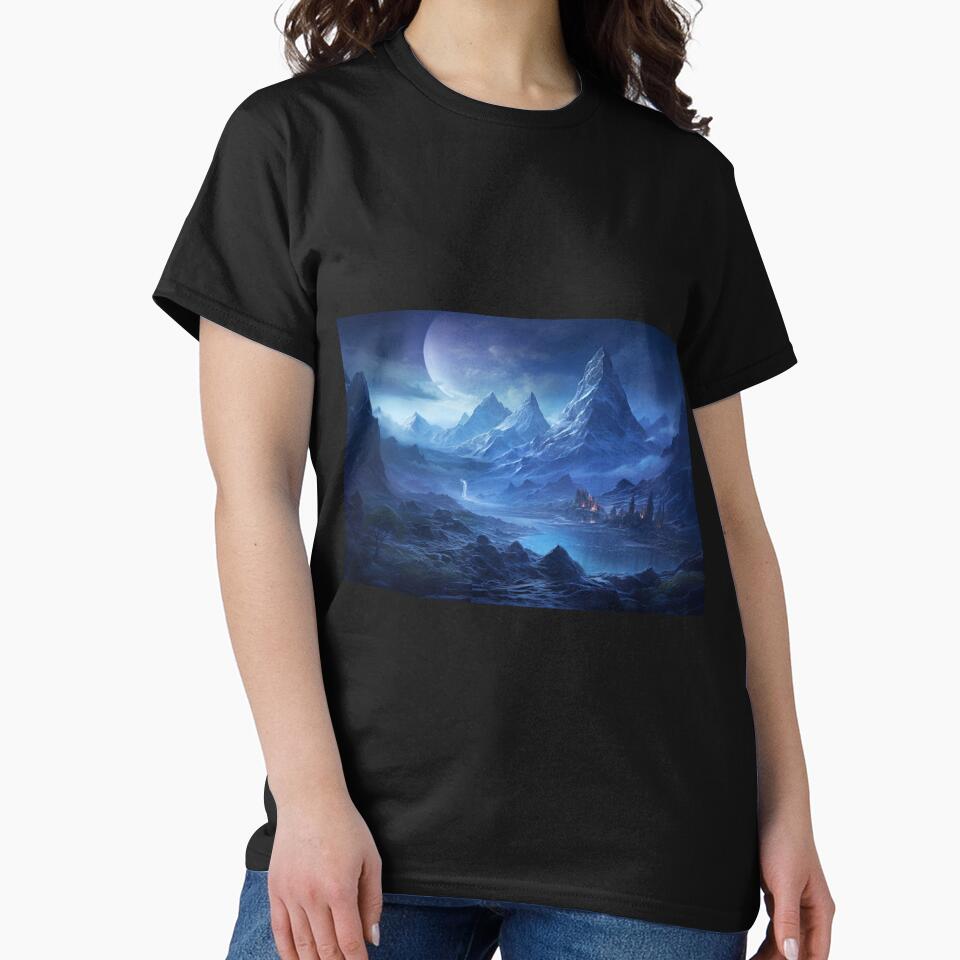 Fantasy Landscape Village Lake T-Shirts, Hoodie, Sweatshirt