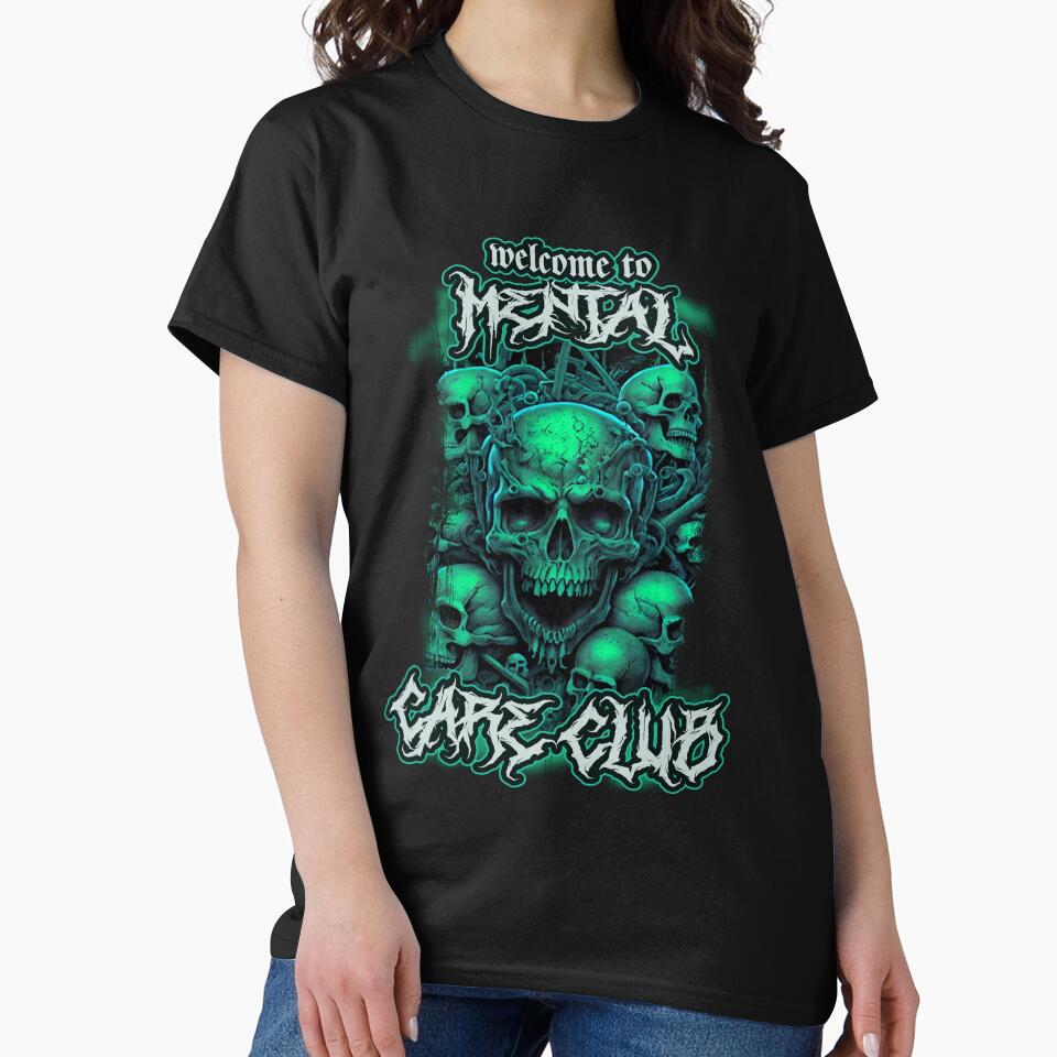 Mental Care Club Skull Green T-Shirts, Hoodie, Sweatshirt