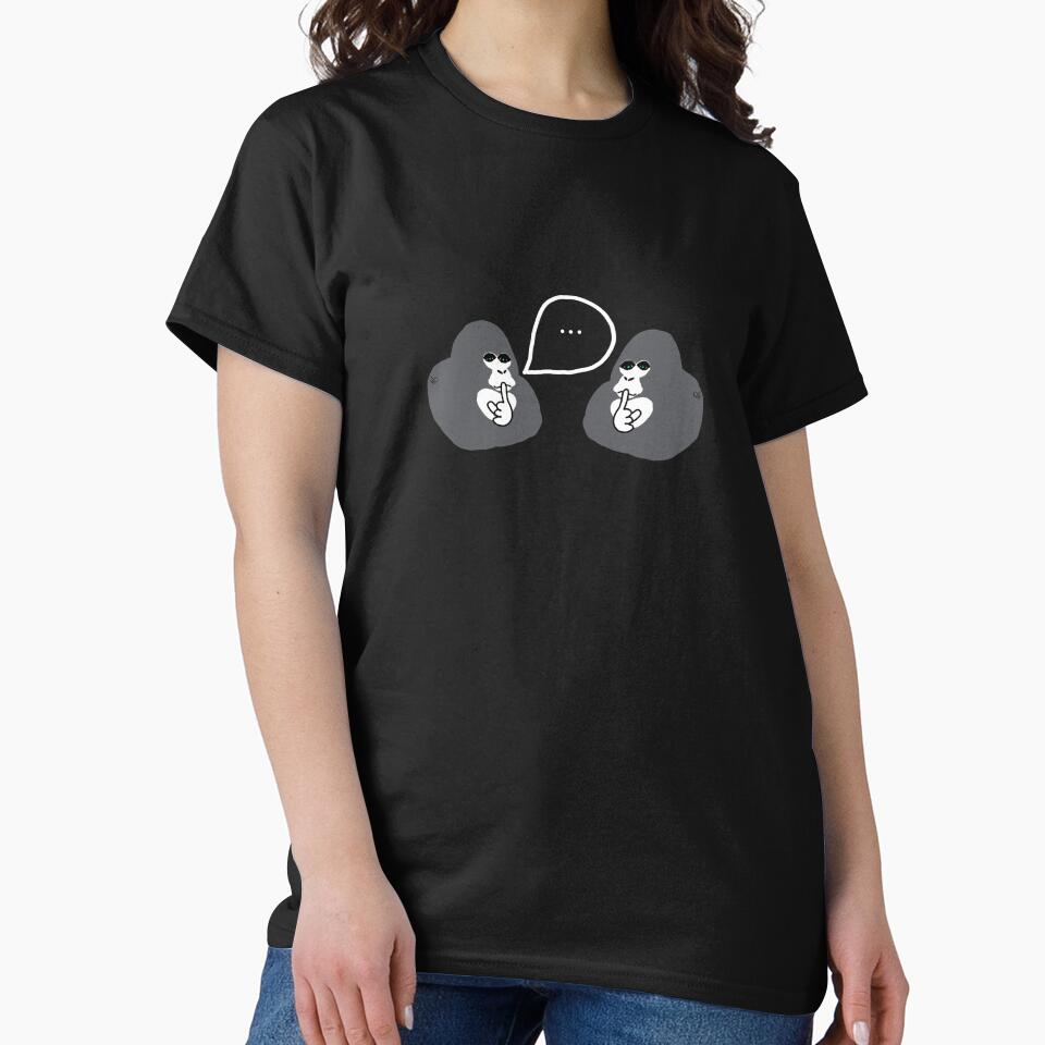 LaMaisonOfMY GORILLA SSSSHHH! INTROVERT CONVERSATIONS COLLECTION NO.1 Black Series by LaMaisonOfMY T-Shirts,... (Image 2)