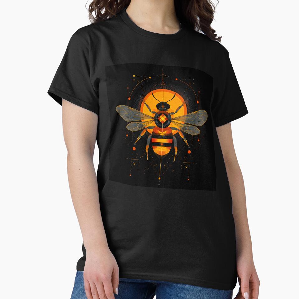 Cosmic Bee – Symmetry and Sunburst Design by shopsoftbloom T-Shirts, Hoodie, Sweatshirt | BlankRebels.com (Image 2)