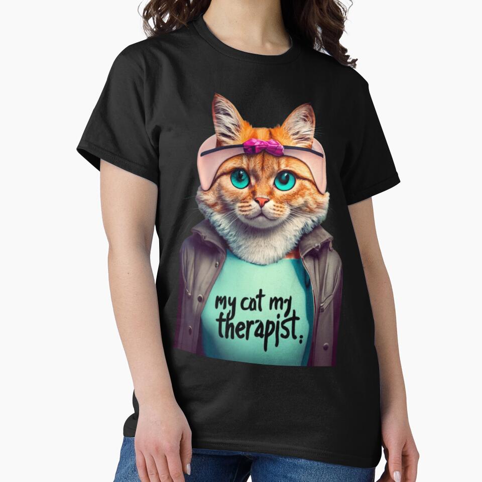 Funny  graphic of Therapist Cat by ArtFeverShop T-Shirts, Hoodie, Sweatshirt | BlankRebels.com (Image 2)