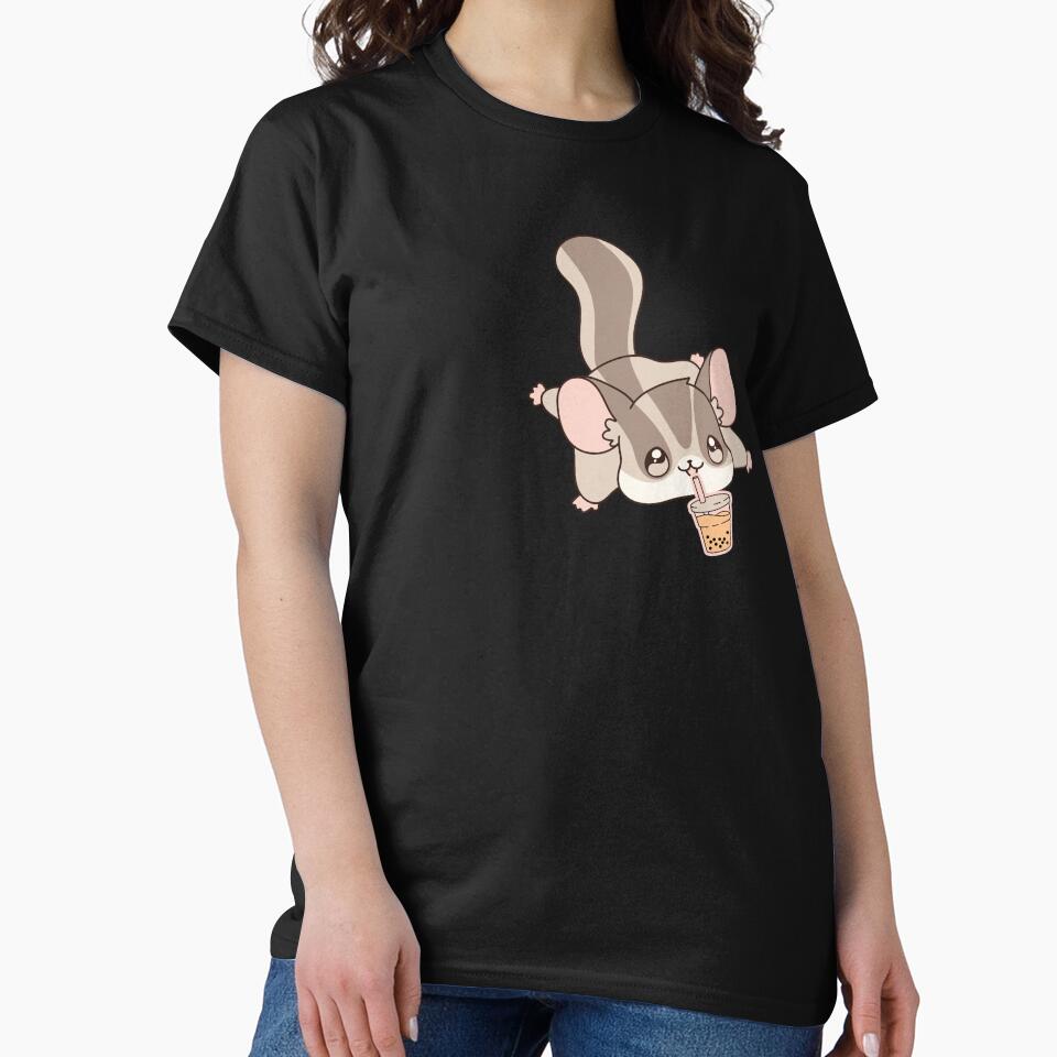Cute sugar glider loves boba by Artistusha T-Shirts, Hoodie, Sweatshirt | BlankRebels.com (Image 2)