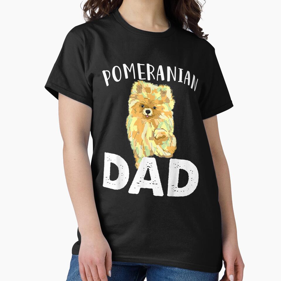 Funny Pomeranian Dad, Cute Love Dogs Gifts Men Father Day by FideliaShop T-Shirts, Hoodie, Sweatshirt (Image 2)