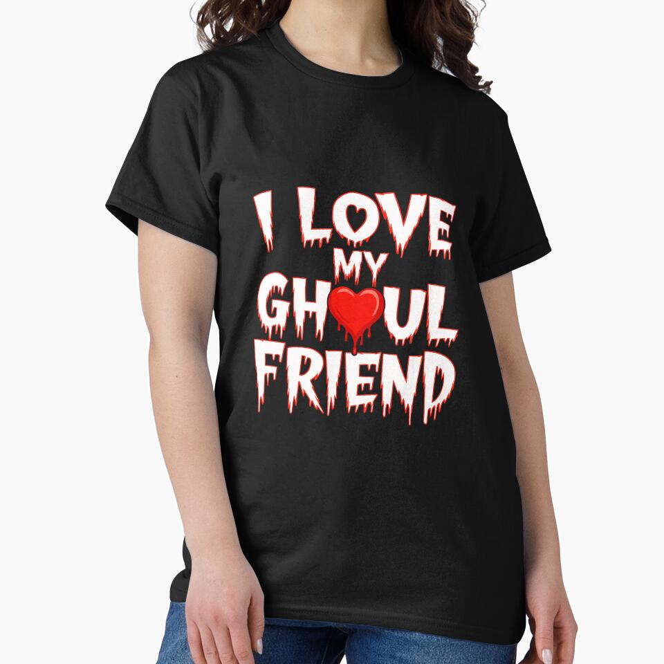 Halloween Ghoulfriend Boyfriend Spooky Love Girlfriend Funny by w1ckerman T-Shirts, Hoodie, Sweatshirt (Image 2)