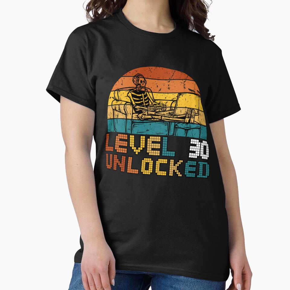Gaming Vintage 30th Birthday Gift 30 Year Old Men Women Gamer Classic Funny T-Shirt by OldSkullDesigns Hoodie,... (Image 2)