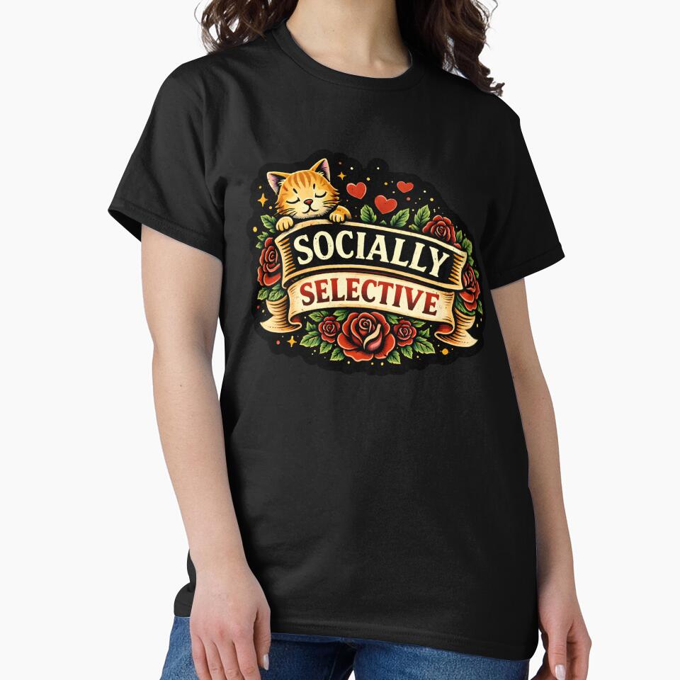 Socially Selective Funny Introvert by DemureArtsy T-Shirts, Hoodie, Sweatshirt | BlankRebels.com (Image 2)