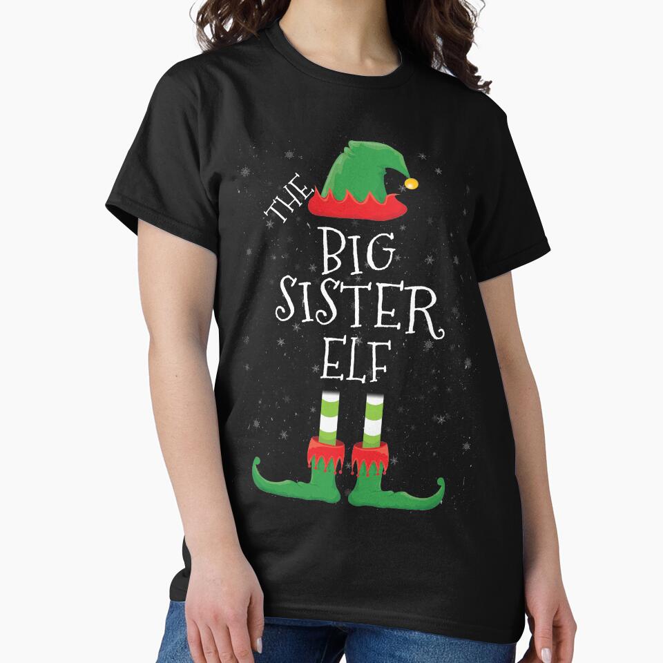 Big Sister Elf Family Matching Christmas Group Funny Gift by DavisHasari T-Shirts, Hoodie, Sweatshirt (Image 2)