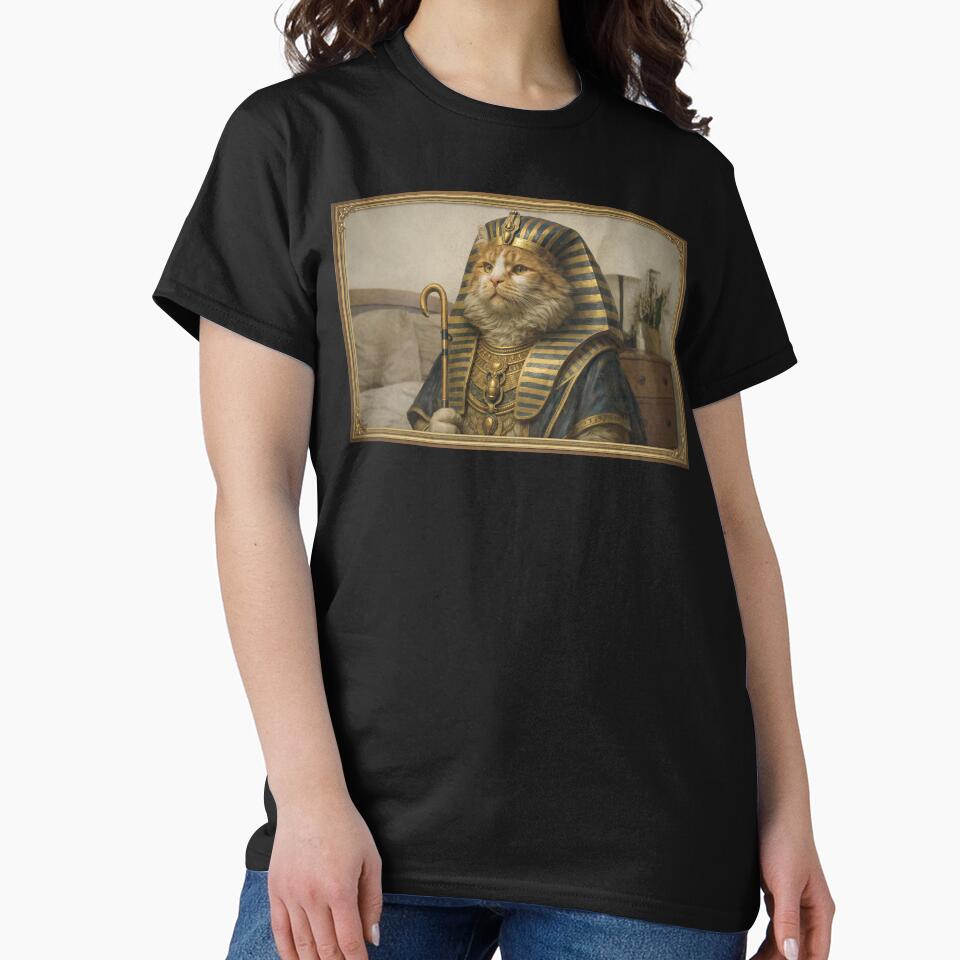 Aesthetic Ancient Egypt Cat with Gold Jewelry & Hieroglyphs by GulfSignature T-Shirts, Hoodie, Sweatshirt (Image 2)