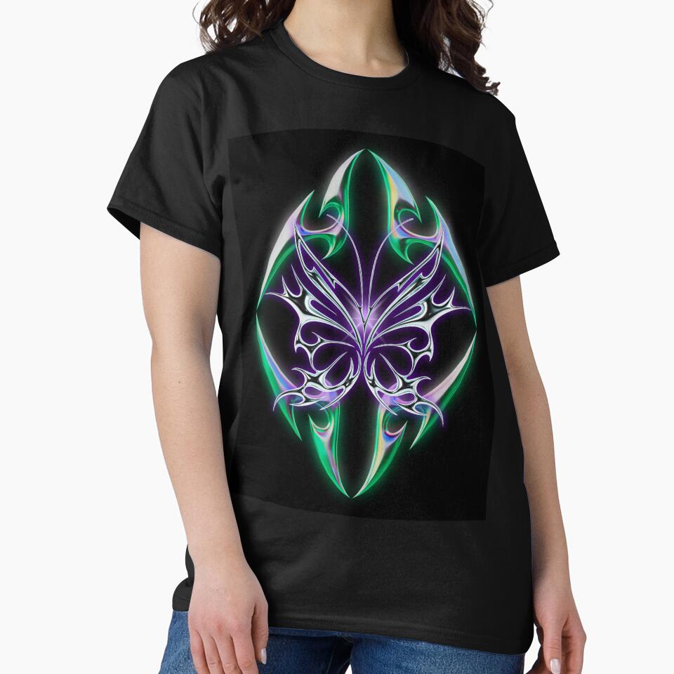 Gothic Cybersigilism Chrome Butterfly Aura by Spooks Looks T-Shirts, Hoodie, Sweatshirt | BlankRebels.com (Image 2)