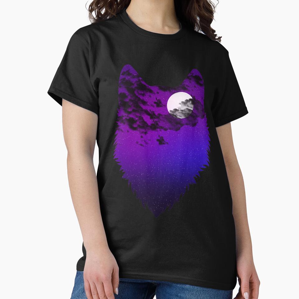 Nebula sky scene inside wolf by Designs Of all kinds T-Shirts, Hoodie, Sweatshirt | BlankRebels.com (Image 2)