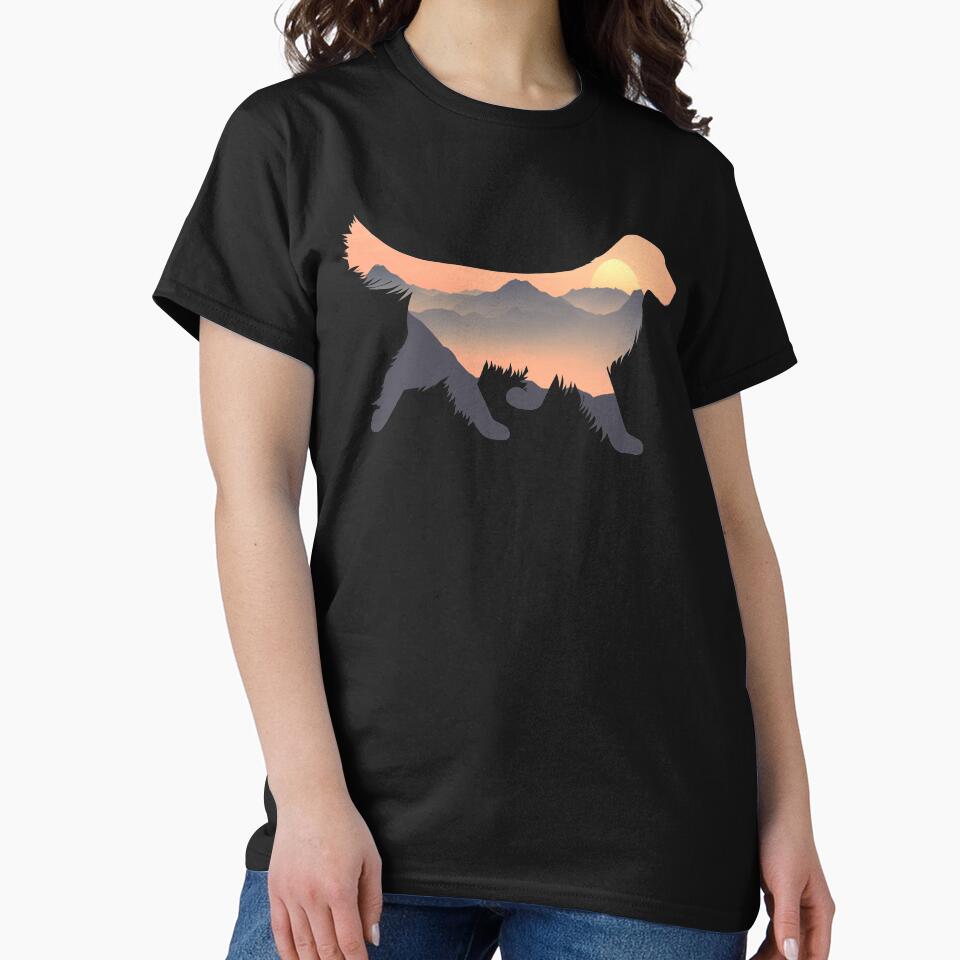 Golden Retriever Dog Silhouette Sun Mountain Gift by alaechamlal T-Shirts, Hoodie, Sweatshirt | BlankRebels.com (Image 2)