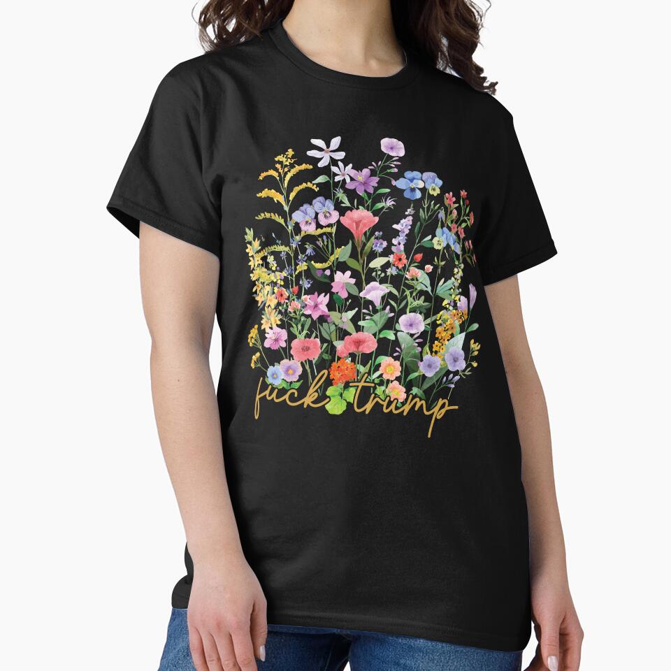 Subtle Floral F*ck Trump by kjanedesigns T-Shirts, Hoodie, Sweatshirt | BlankRebels.com (Image 2)