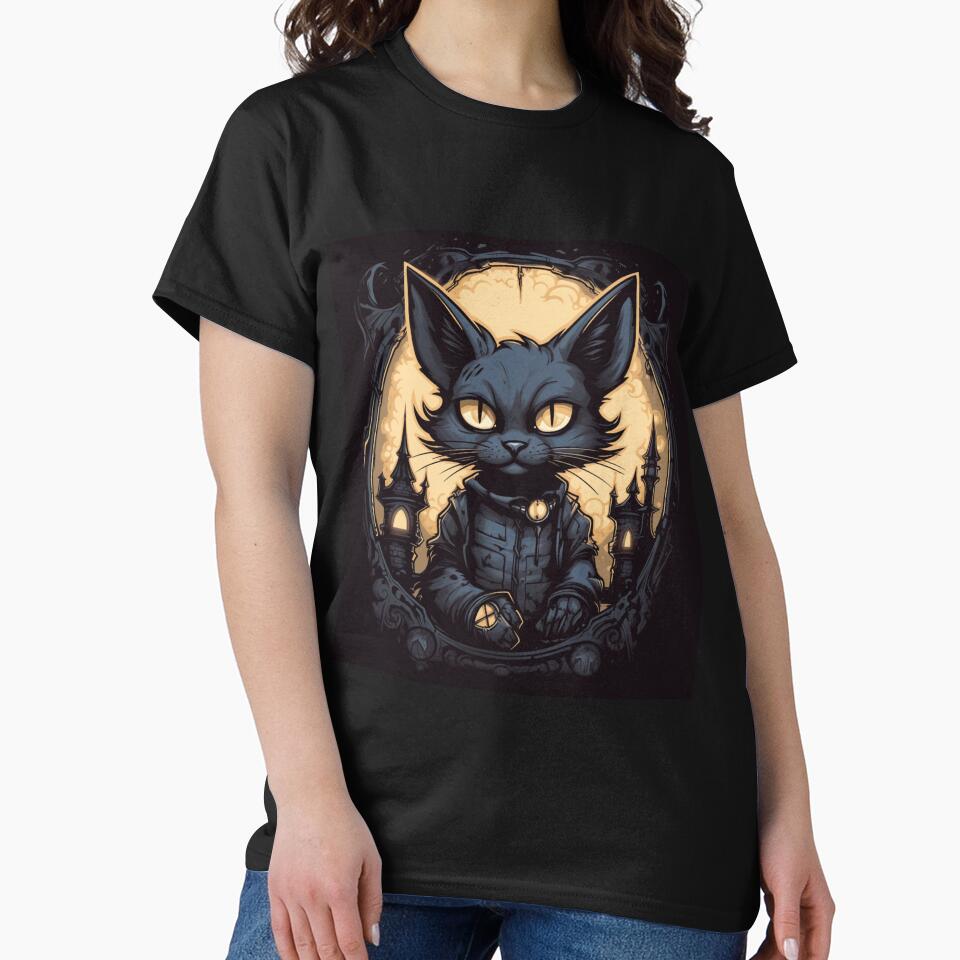 Dark Academia Gothic Cat by FrostyDigitalJ T-Shirts, Hoodie, Sweatshirt | BlankRebels.com (Image 2)