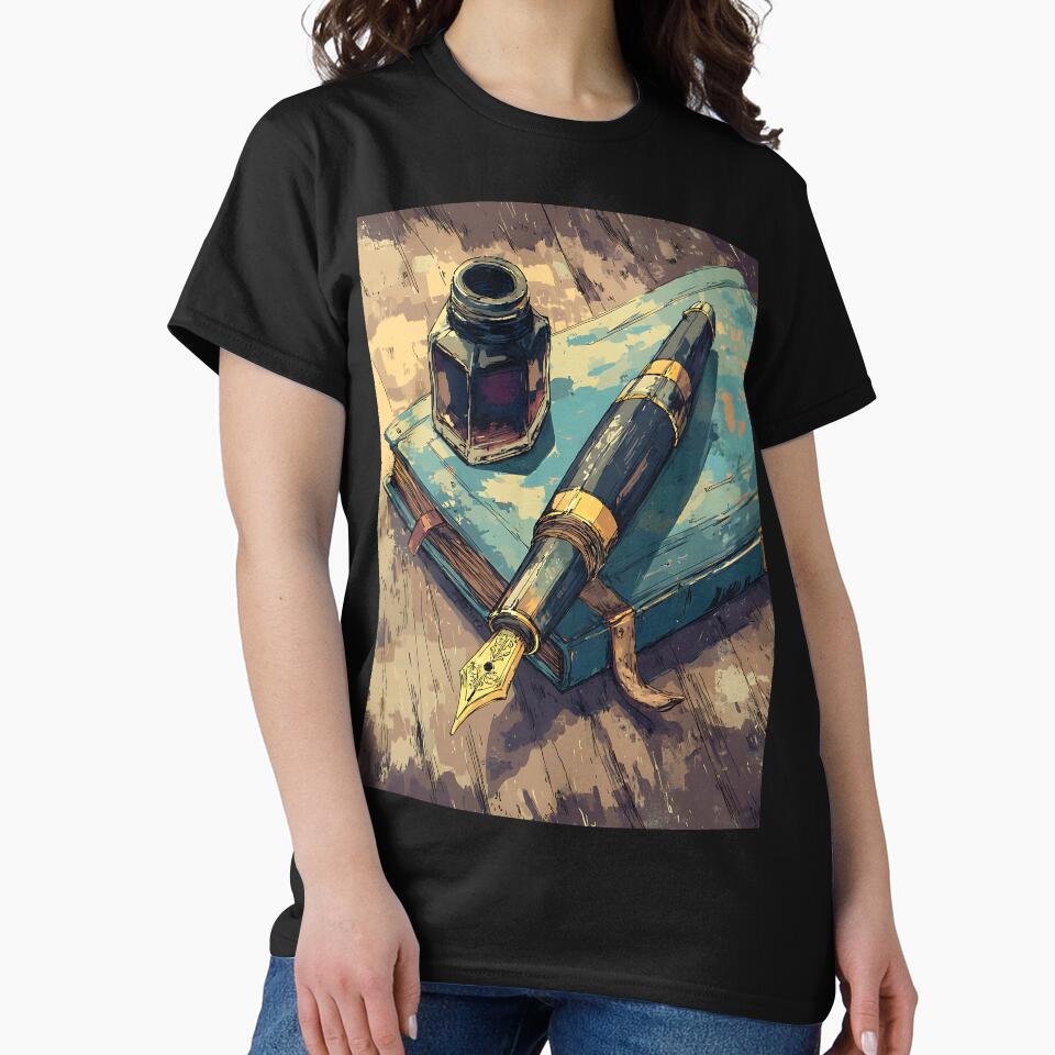 Elegant Dark Academia Fountain Pen by bapupa T-Shirts, Hoodie, Sweatshirt | BlankRebels.com (Image 2)