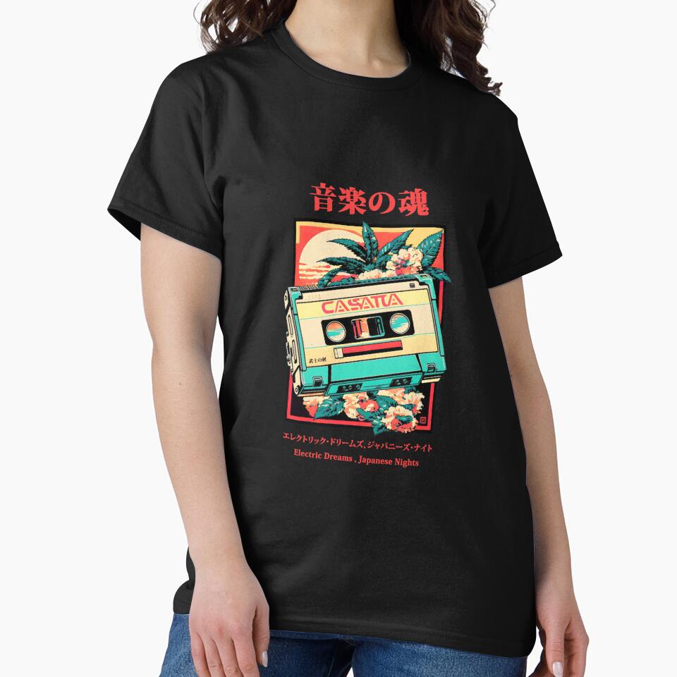 Japanese Cassette Electric Beams Music Souls by SamuraiSwords T-Shirts, Hoodie, Sweatshirt | BlankRebels.com (Image 2)