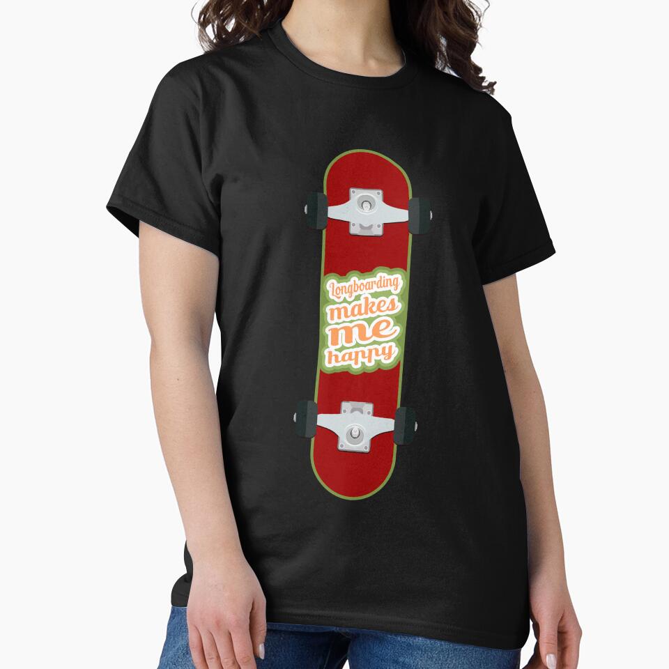 Longboarding makes me happy by BRU Design T-Shirts, Hoodie, Sweatshirt | BlankRebels.com (Image 2)
