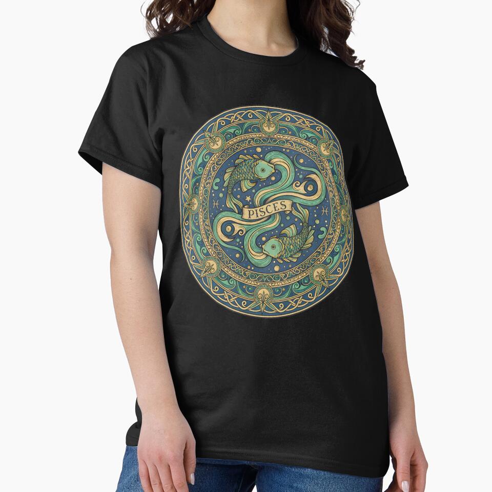 VINTAGE PISCES ZODIAC SIGN by infinitearte T-Shirts, Hoodie, Sweatshirt | BlankRebels.com (Image 2)