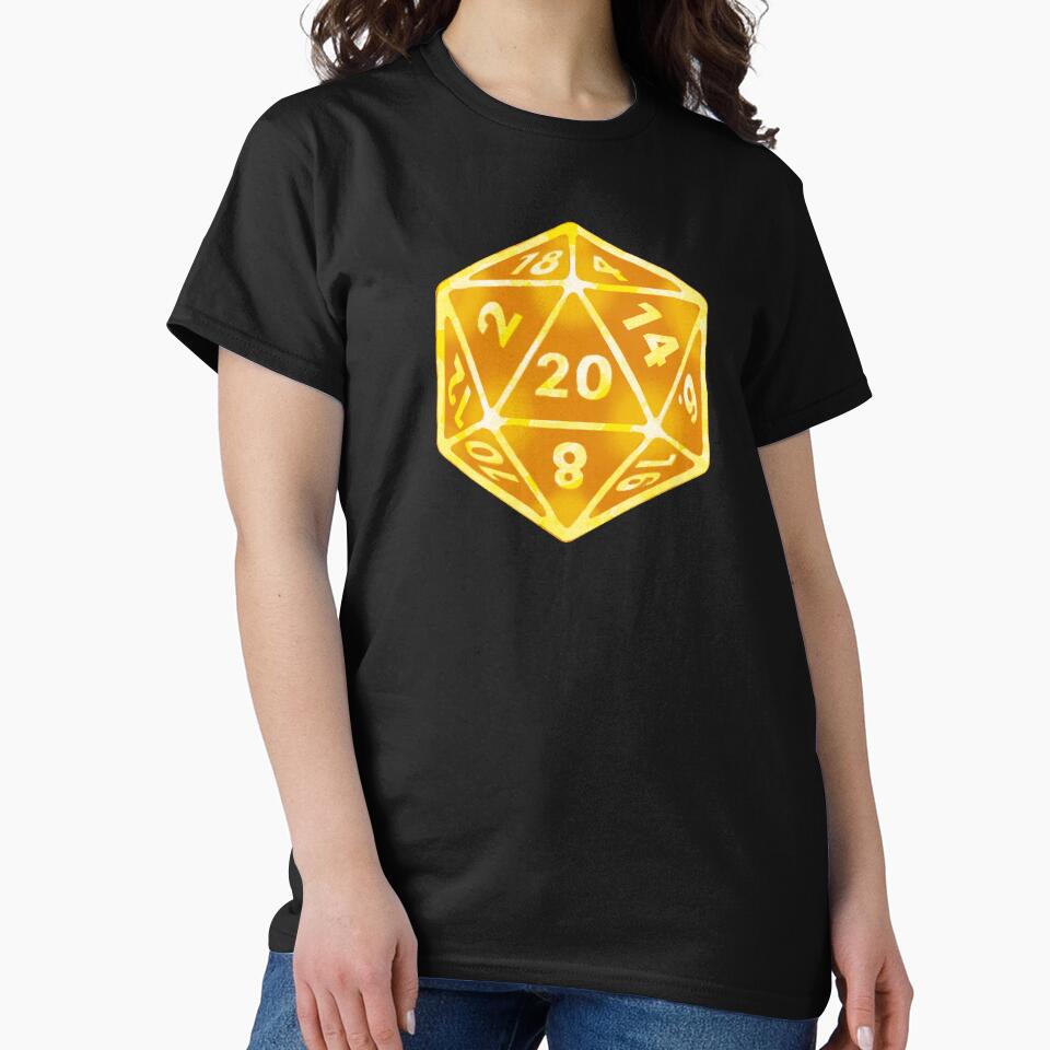 Golden Dice - D20 by gracefullizard T-Shirts, Hoodie, Sweatshirt | BlankRebels.com (Image 2)