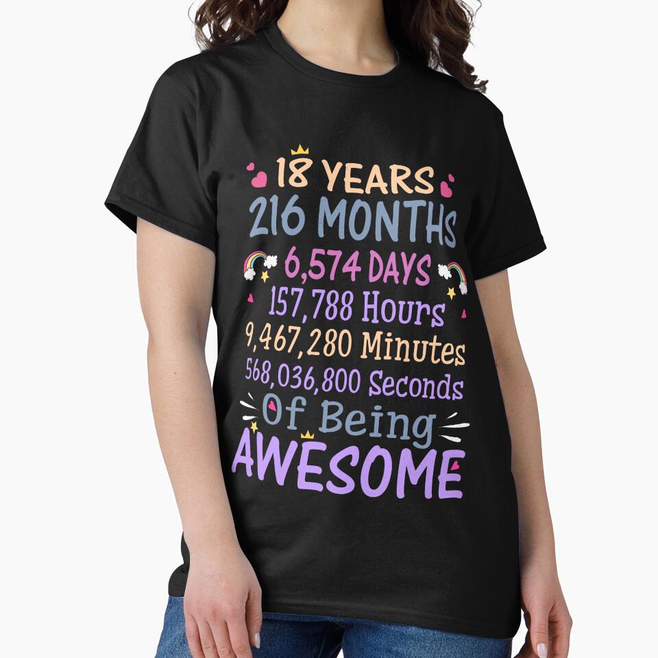 18th Birthday Gift 18 Years Old Being Awesome by toddroot96 T-Shirts, Hoodie, Sweatshirt | BlankRebels.com (Image 2)