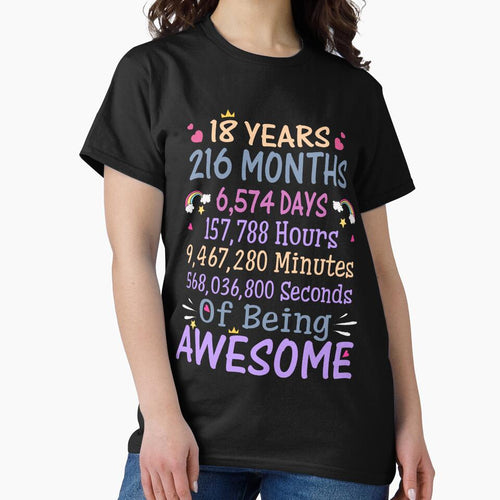 18th Birthday Gift 18 Years Old Being Awesome by toddroot96 T-Shirts, Hoodie, Sweatshirt | BlankRebels.com (Image 2)