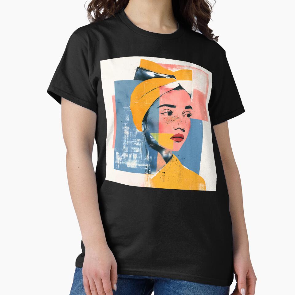 Sophisticated Bohemian Woman Vintage-Style Artistic Portrait Art by DEC02 T-Shirts, Hoodie, Sweatshirt (Image 2)