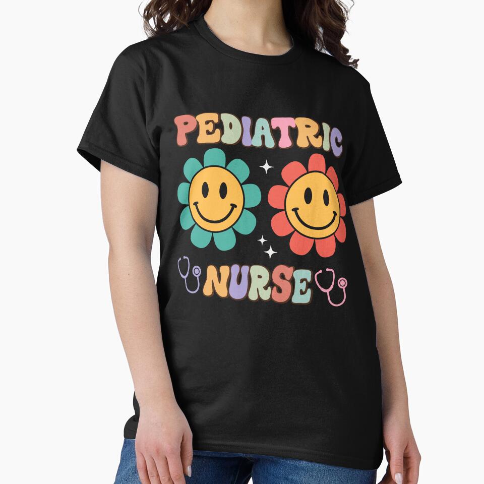 Pediatric Nurse Cute Future Nurse Nursing School Nurse Retro by ZANNIX T-Shirts, Hoodie, Sweatshirt (Image 2)