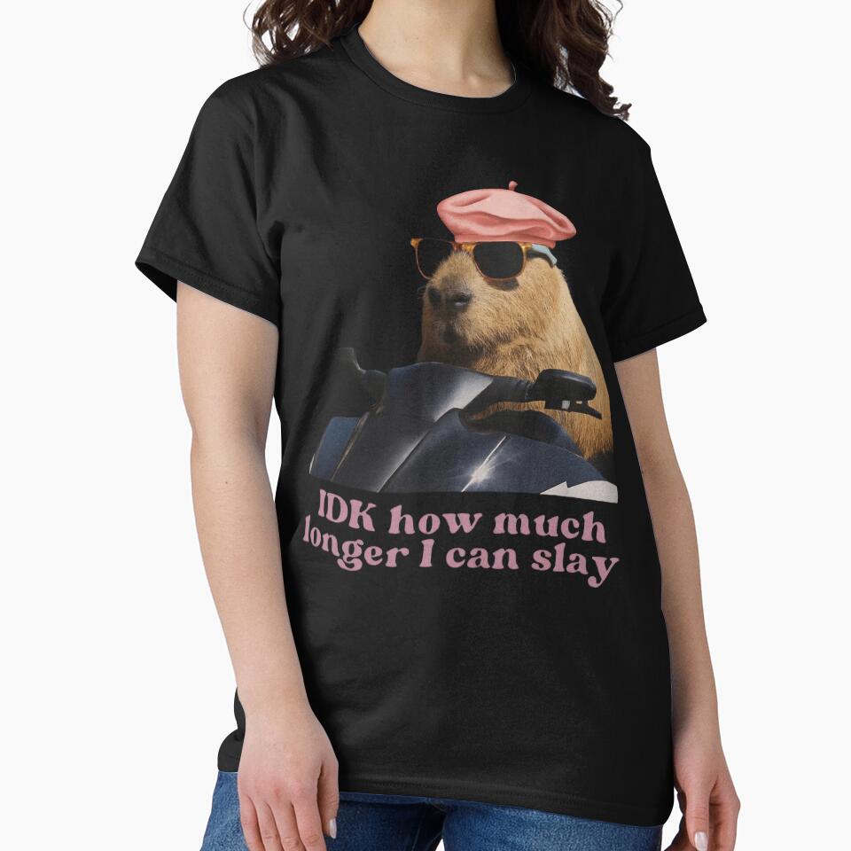 IDK How Much Longer I Can Slay – Funny Capybara Meme Art with Beret, Sunglasses and Scooter Vibes by love3617... (Image 2)