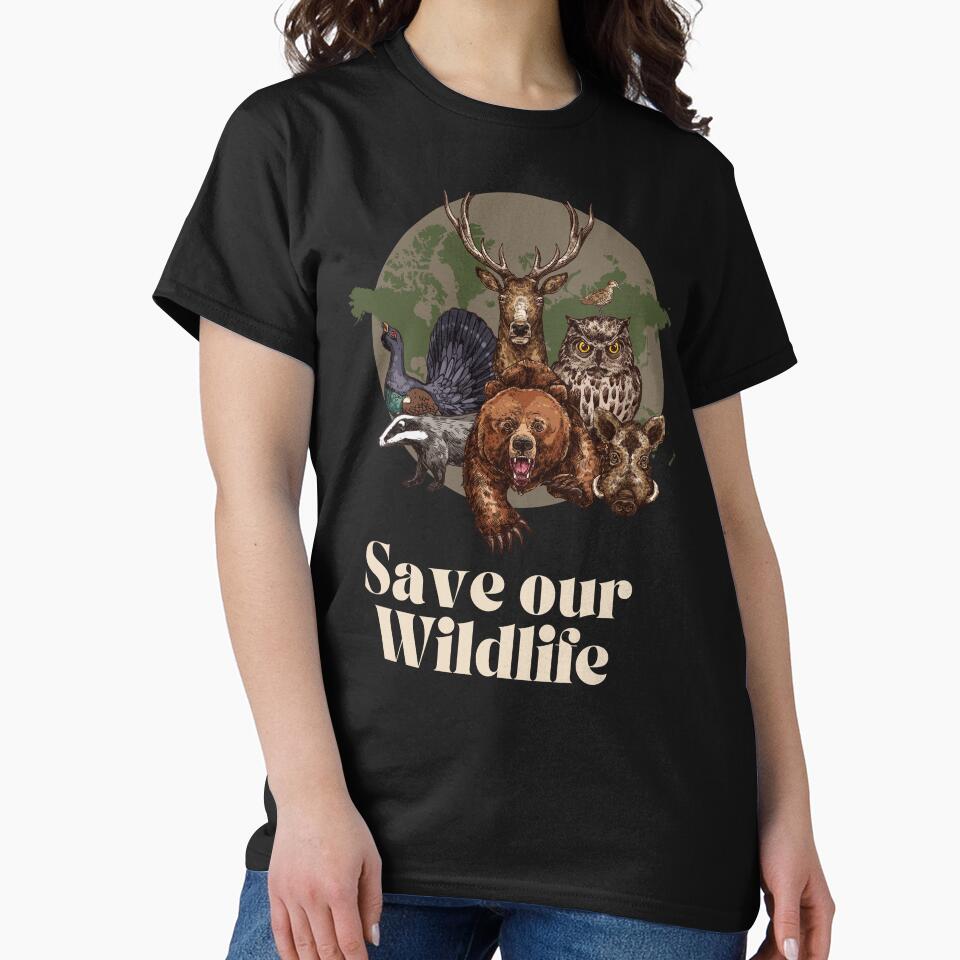 World Wildlife Day Save Our Wildlife Love Nature and Animals by BeeClassyDesign T-Shirts, Hoodie, Sweatshirt (Image 2)