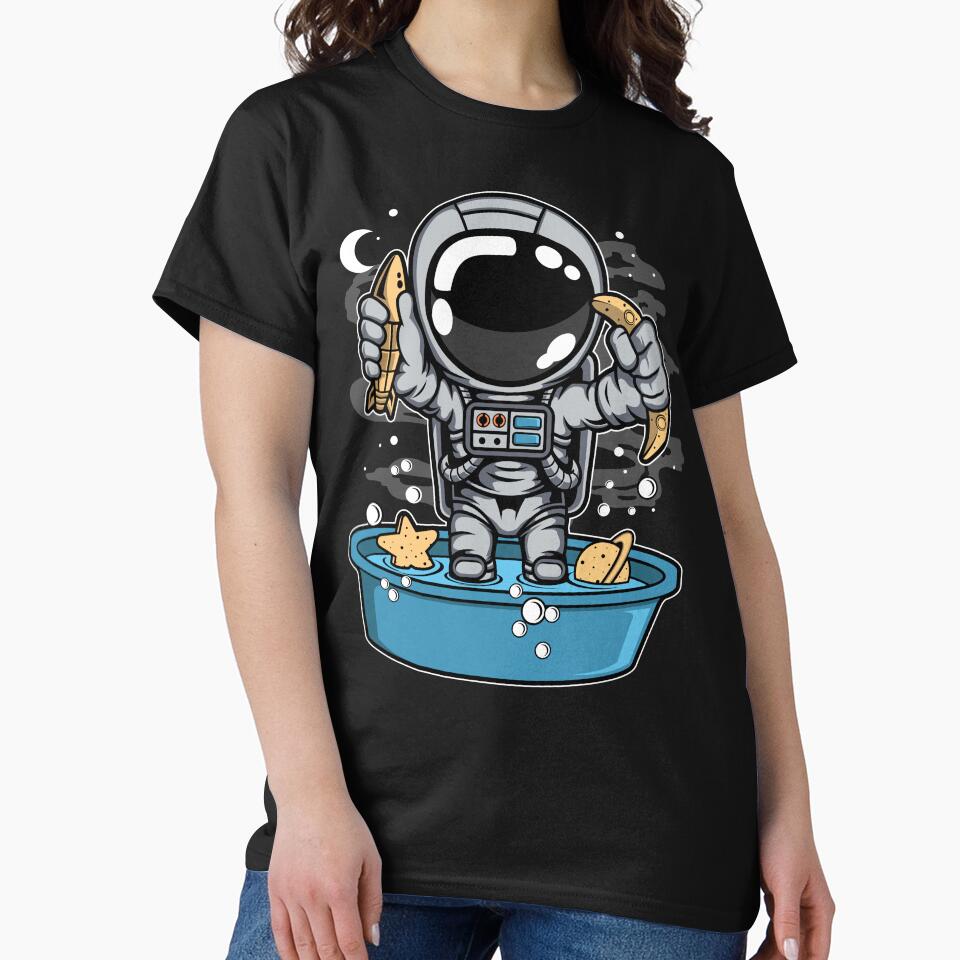 Astronaut Bath Tub - Funny Outer Space Lovers by Desteroids T-Shirts, Hoodie, Sweatshirt | BlankRebels.com (Image 2)