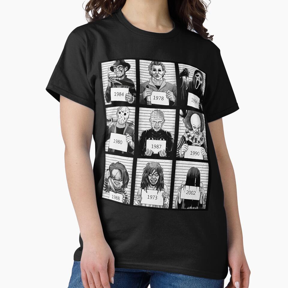 Vintage Scary Horror Movie Halloween Character Autumn by rcbshgfuc79 T-Shirts, Hoodie, Sweatshirt | BlankRebels.com (Image 2)