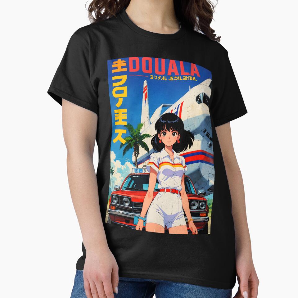 Douala Cameroon Africa Retro Anime Girl 80s Vintage Travel by Retro-Anime9