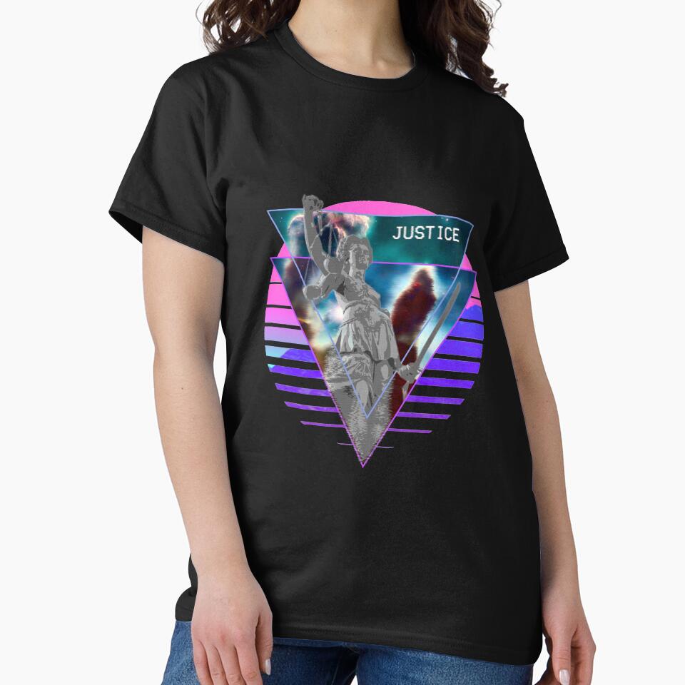 "Justice" - vaporwave aesthetic art retro by catsNcats T-Shirts, Hoodie, Sweatshirt | BlankRebels.com (Image 2)