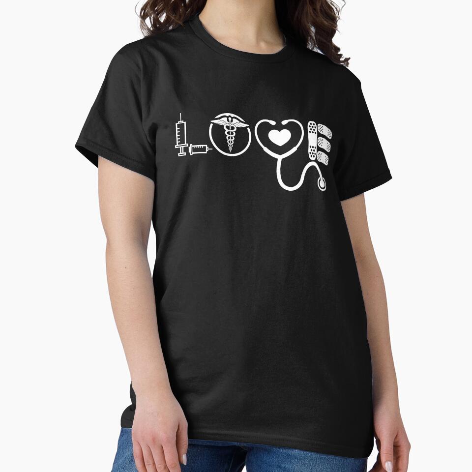 Love Nurse Cute Nurse Cool Nurse, ER, RN, CNA, ICU Medical Nurse Doctor by AugustBrees T-Shirts, Hoodie, Sweatshirt (Image 2)