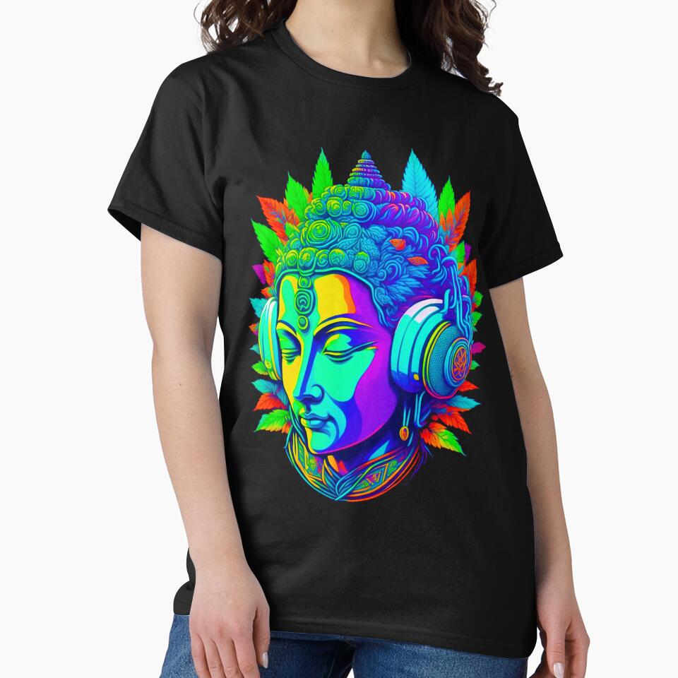 Bliss out buddha, digital art by ZenStickConcept T-Shirts, Hoodie, Sweatshirt | BlankRebels.com (Image 2)