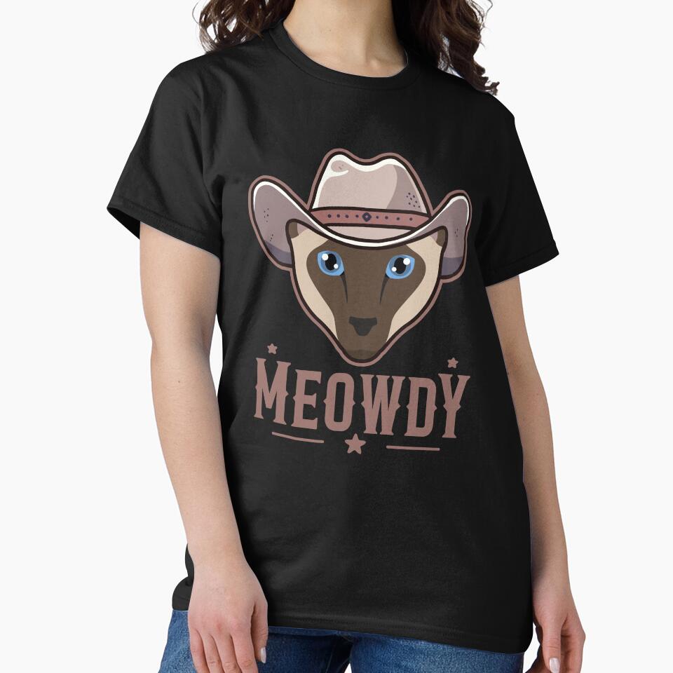 Modern Siamese Cat Meowdy by Clara Hollins T-Shirts, Hoodie, Sweatshirt | BlankRebels.com (Image 2)