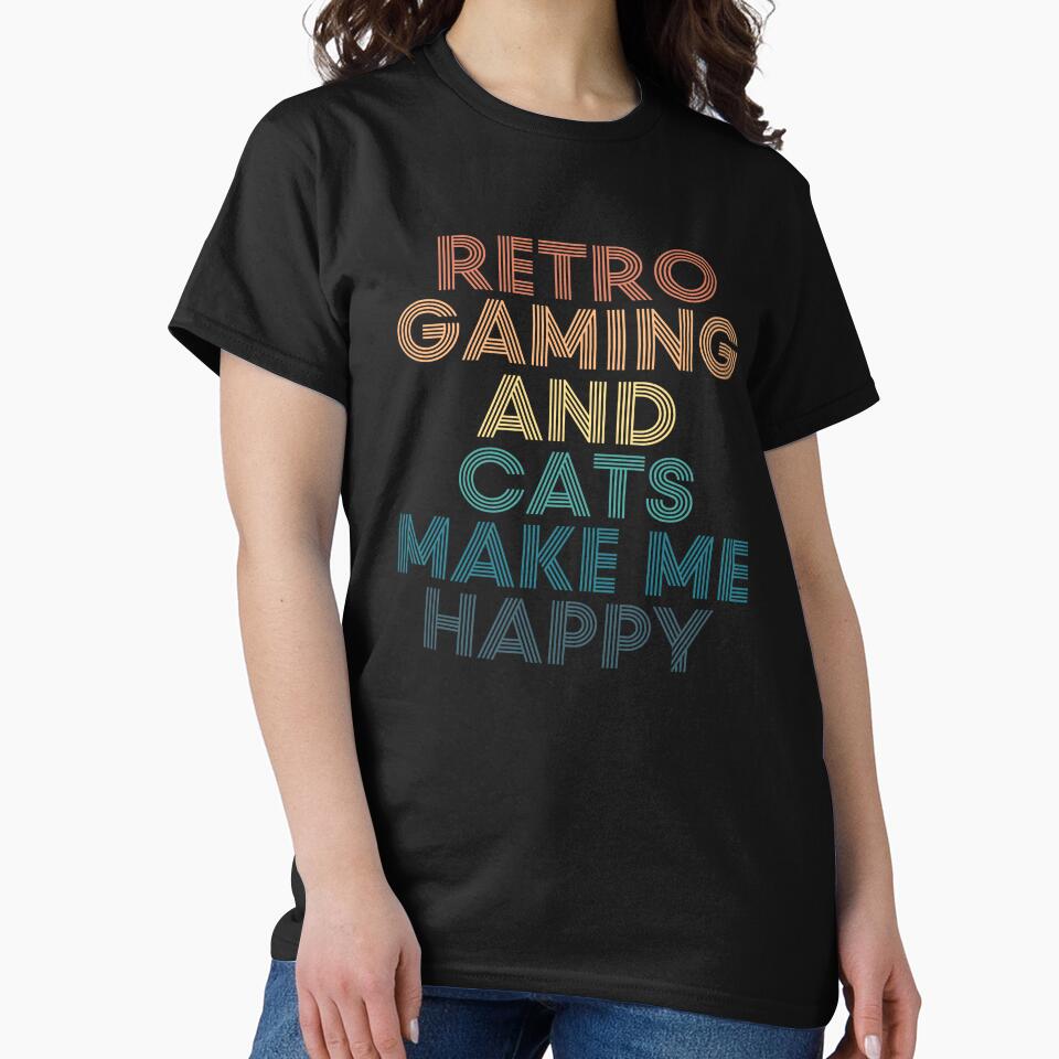 Retro Gaming And Cats Make Me Happy by kindxinn T-Shirts, Hoodie, Sweatshirt | BlankRebels.com (Image 2)