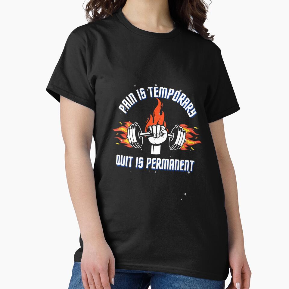 Pain is Temporary, Quit is Permanent by LevelUpMerchs T-Shirts, Hoodie, Sweatshirt | BlankRebels.com (Image 2)