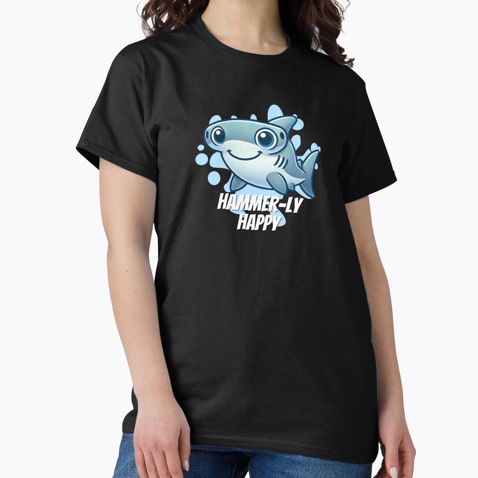 Hammer-ly happy Hammer Head Shark by The magic  Yellow bus T-Shirts, Hoodie, Sweatshirt | BlankRebels.com (Image 2)