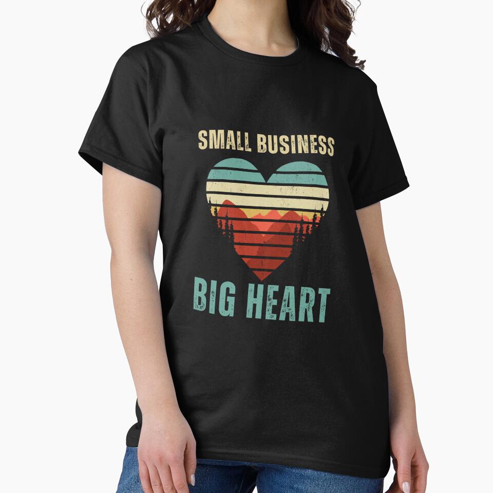 Small Business Big Heart Retro Art by NikoBeadsUA T-Shirts, Hoodie, Sweatshirt | BlankRebels.com (Image 2)